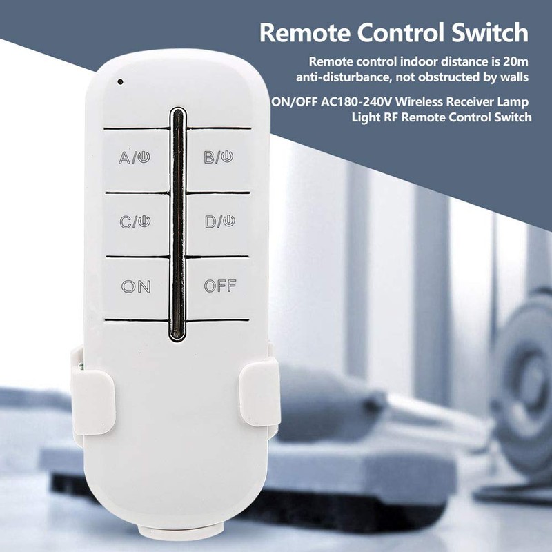 RF Remote Control Switch 1/2/3/4 Ways On/Off AC180-240V 1000W Wireless