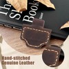 Rexinc Leather Bookmark with Pen Holder, Mark Reading Accessory for