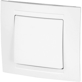 Flush-Mounted On/Off Switch, Plug-In Terminal, All-in-One, Series M1 Pure White