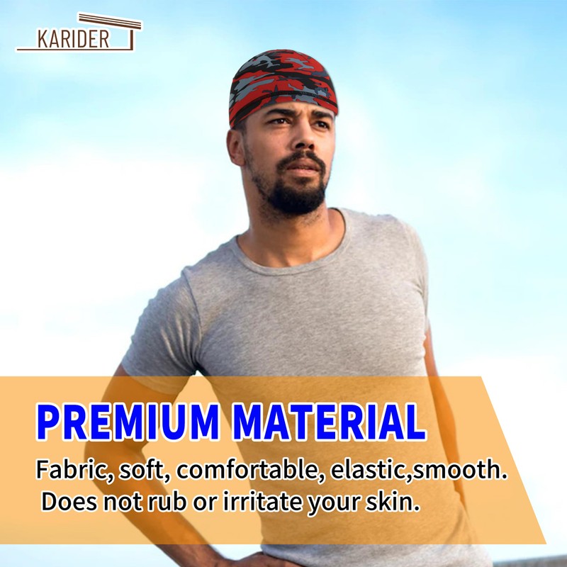 KARIDER 6PCS Cooling Helmet Liner, Cooling Skull Cap Helmet Liner,