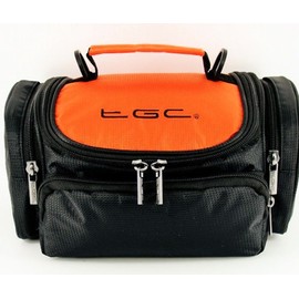 Case Bag by TGC ® for TomTom Go 520 Sat Nav GPS with shoulder strap and Carry Handle (Hot Orange & Black)