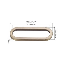 PATIKIL 1.5 Inch Metal Oval Ring Buckle, 6 Pack Adjustable Buckle Loops Non Welded Strap Fastener for Backpack Bag Belt, Bronze