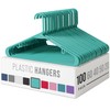 Plastic Hangers 100 Pack Aqua - Clothes Hangers - Makes