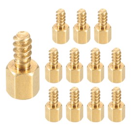 PATIKIL 24Pcs M3 Male to Female Hex Standoffs Spacers Pillars, M3 5+6mm Brass Motherboard Standoffs Copper