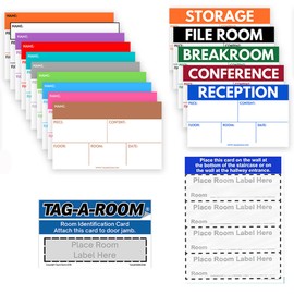 Tag-A-Room Office Moving Label Stickers Color Coded, 325 Count