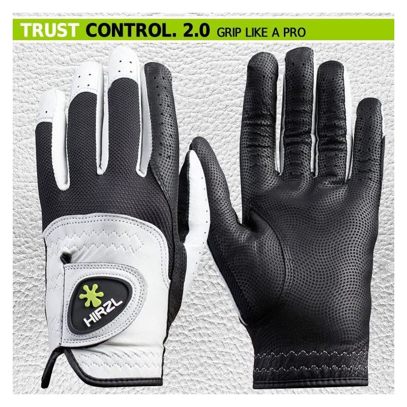 Hirzl TRUST CONTROL 2.0 Men's Gloves, Left Hand, WH/BK 10.2