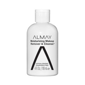 Almay Moisturizing Makeup Remover, Dermatologist Tested and Fragrance Free, Hypoallergenic Cleanser, Removes Regular and Longwear Makeup, 1 Pack, 4 fl oz.
