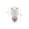 Reality Leuchten Ceramic Table Lamp with Fabric Shade