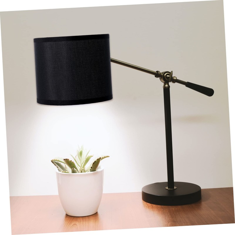 ORFOFE Linen Lampshade Large Black Cylinder Lampshade Home Decor Lamp