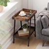 Farmhouse Side Table with Charging Station