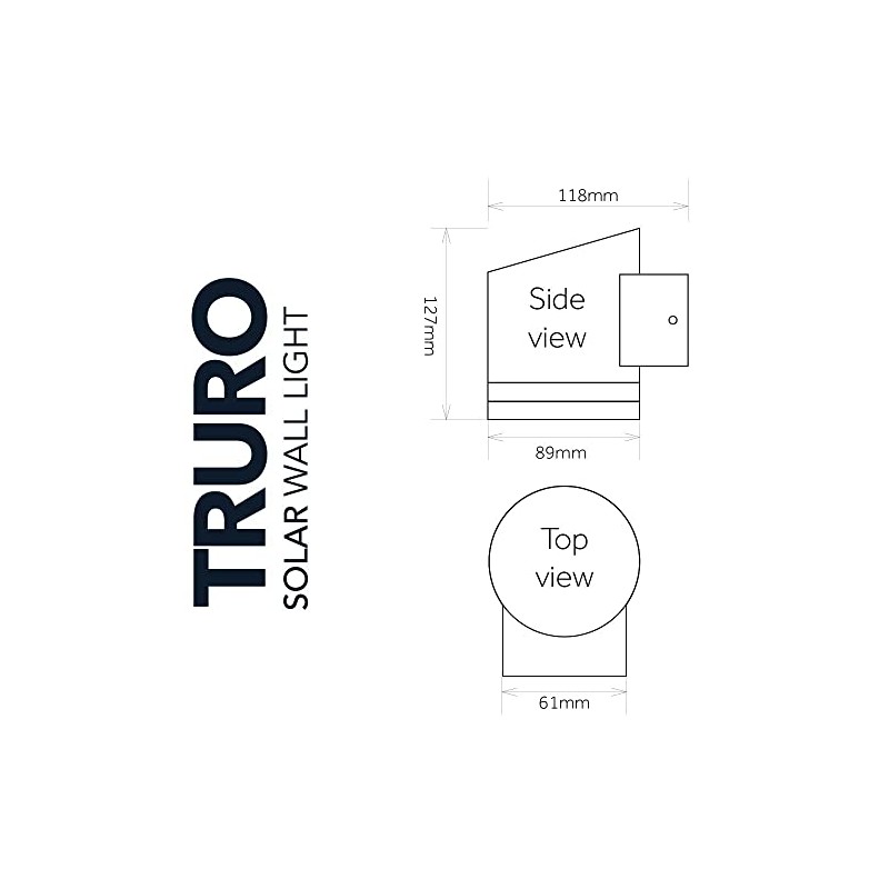 SolarCentre® Truro Outdoor Solar Motion PIR Sensor Light - Anthracite