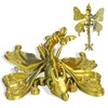 3D Printed Articulated Butterfly Dragon - Golden Executive Desk Toy