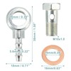 QUARKZMAN 4 Sets Hollow Screw M10x1 Hollow Screws Washer Kit