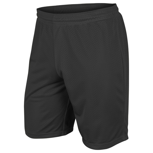 CHAMPRO Boys' Dynamic Tricot Mesh Shorts, Black, Medium