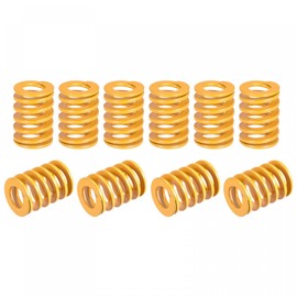sourcing map Tool Spring 16 mm Outer Diameter 20 mm Long Spiral Embossing Light Load Compression Springs for 3D Printers Electrical Parts Yellow Pack of 20