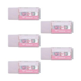 Tombow CT-CM5C80-5P Tombow Pencil Correction Tape MONO Mono Pocket (Tape Width 0.2 x 1.6 ft (5 mm x 4 m) Pink
