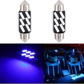 cciyu 36mm 1.50"Festoon LED Bulbs DE3423 DE3425 LED Bulbs for Interior Light Lamp Dome Map Light Door Light,2Pack Blue
