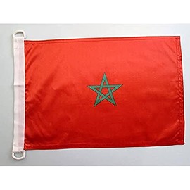 AZ FLAG MOROCCO NAUTICAL FLAG 18'' x 12'' - MOROCCAN FLAGS 30 x 45 cm - BANNER 12x18 in for boat