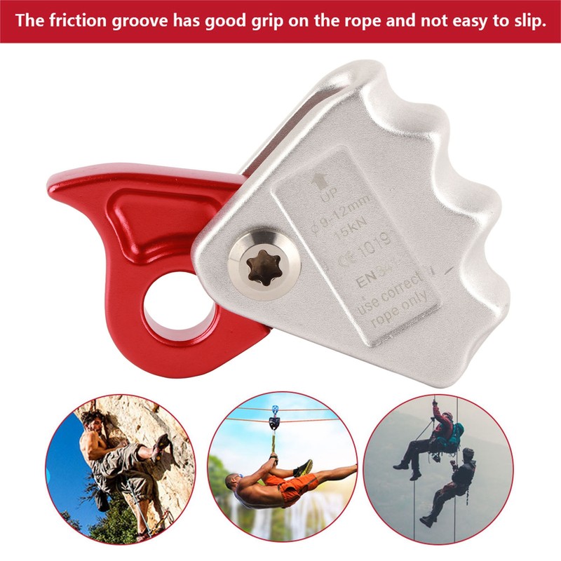 Outdoor Safety Mountaineering Rock Climbing Rope Grab Riser Clamp Ascender