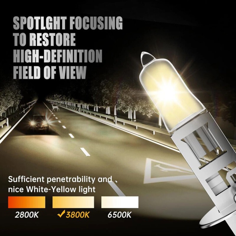 PCC 2X H1 12V 55W Halogen Headlight Replacement Bulb Lamp