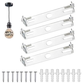 Rybtd Set of 4 Ceiling Light Bracket 90 mm Pendant Light Fixing with Screws Accessories for Chandelier Lighting Suspension