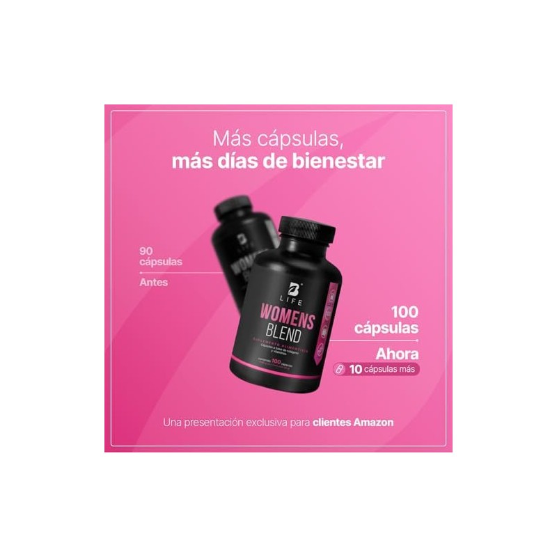 B Life Multivitamínico para Mujer con Biotina y Colágeno 100