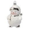 Inge-glas 64007-H6 Snowman, 11 cm, Pack of 1, Matt White