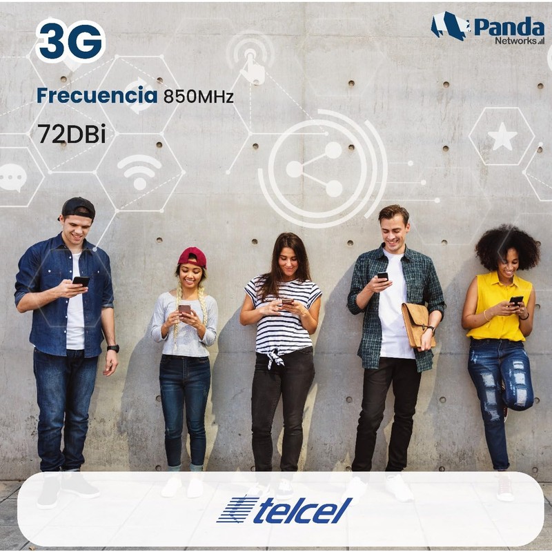 Panda Networks Amplificador Repetidor para Señal Celular Rural Telcel 3g