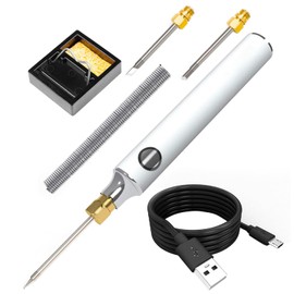 Treedix Portable Soldering Iron Kit, 8-10W Soldering Iron Pen with 3 Soldering Tips, LED Display 3-speed Temperature Adjustable 620℉~840℉, Fast Heating Core, for Soldering Projects, Home Appliance,DIY