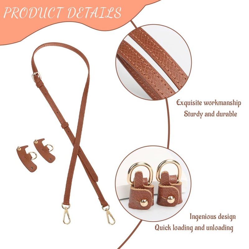 ZEPIQOR Leather Shoulder Strap for Mini Bags, Bag Straps, PU