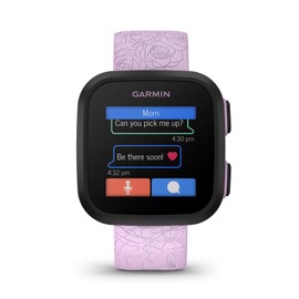 Garmin Bounce™, Kids Smartwatch, Two-Way Text and Voice Messaging, Location Tracking, Lilac Floral