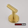 JQK Bathroom Towel Hook Brushed Gold, Brass Coat Robe Clothes