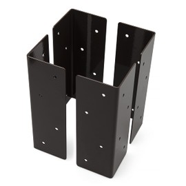 SHINY BUCKET Garden Bed Brackets - 4pcs - Dark Brown, Carbon Steel, 10 - 15" Bed - Complete with Screwdriver