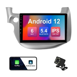 2+32G 10.1-inch Android 12 Car Stereo for Honda Fit 2008-2013 IPS Touchscreen Screen Car Radio with Carplay & Android Auto Support Backup Camera GPS FM Navi BT SWC