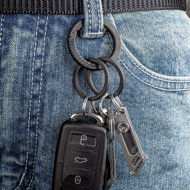 TISUR, Men's Titanium Carabiner, Key Case, Key Holder, Key Ring