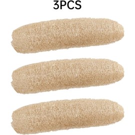 Esponja De Lufa Natural Exfoliante Corporal Exfoliante Corporal Cepillos De Lufa Para Ducha Esponja De Lufa Natural Exfoliante Corporal De Espalda Cepillo Limpiador De Piel De Baño Para Ducha 3 Piezas