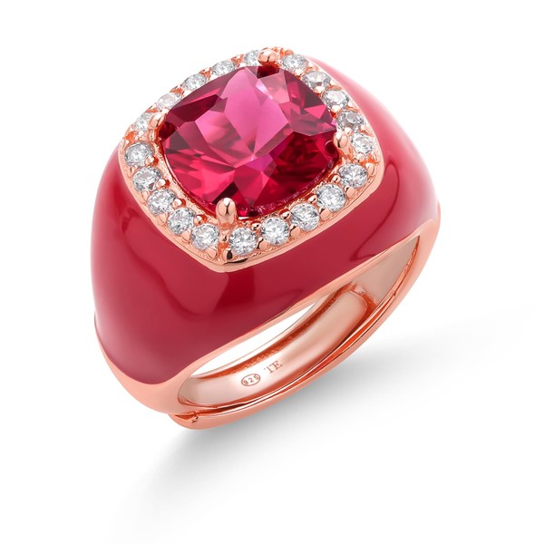 Gem Stone King Made In Italy 18K Rose Gold Plated