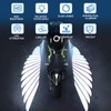 SWTHM 2Pcs Motorcycle Projector Lights for Angel Wing Logo, Universal