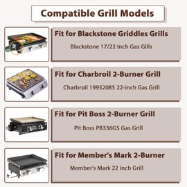 BMMXBI Griddle Regulator with 6FT Propane Adapter Hose for Blackstone 17/22 Inch Tabletop Griddles Gas Regulator Fit for CharBroil 19952085 Propane Regulator for Pit Boss 22" Grill Griddle Parts