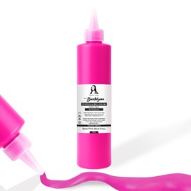 Fabric Paint 500 ml Washable Textile Paint T-Shirt Colour for Light Fabrics Machine Washable Textile Paint Fabric Paint (Neon Pink)