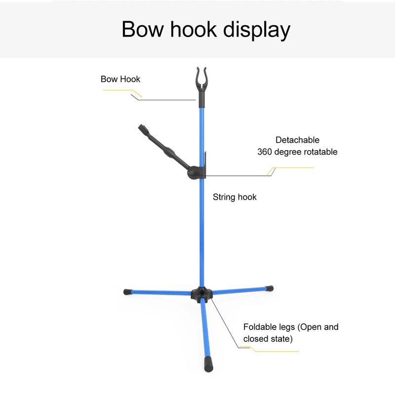 Archery Recurve Bow Stand Holder Adjustable Fiberglass Archery Bow Stand