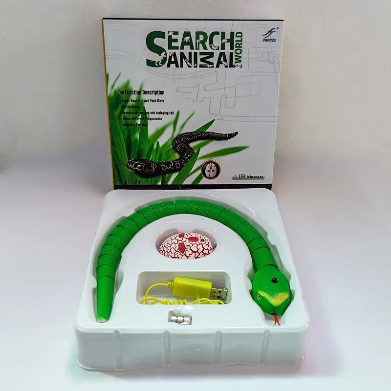 Realistic Remote Control Snake Toy for Pranks – USB Rechargeable
