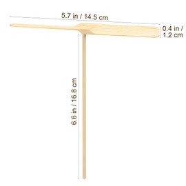 Hemoton Bamboo Dragonfly Toy - 6.6 Inch Wooden Hand Propeller Flying Toy for Kids Outdoor Interactive Activity
