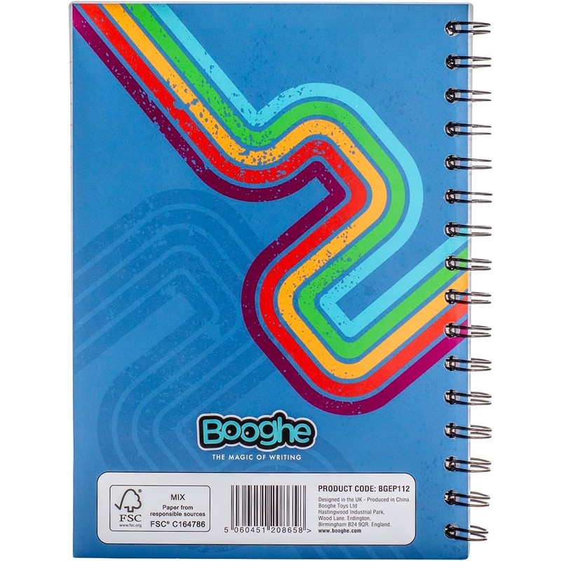Booghe A5 Lined Jotter Notepad - Cover Wire-Bound Notepads with