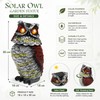 Solar Owl Garden Statue for Outdoor Décor – Plastic Rotating