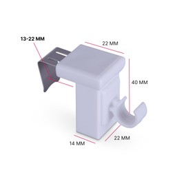 Bestlivings Clamp Support Pack of 4 – for Cafe House Rods Diameter 10 mm – Window Frame 10 – 27 mm – Klemmfix Replacement Support – No Drilling, Screws, Gluing, Easy Assembly