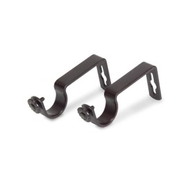 Rod Desyne Heavy Duty 1" Wall Single Bracket Pair, Mahogany, 2 Piece