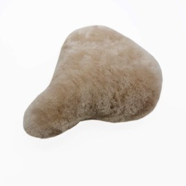 Reissner Lambskin Bicycle Saddle Cover Lambskin Combined with Faux Fur Wreath (FSB C)