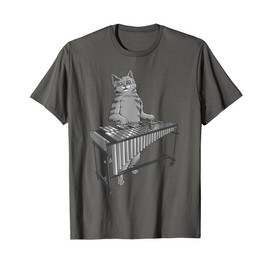 Funny Cat Playing Vibraphone | Cool Animal Musicians Gift T-Shirt