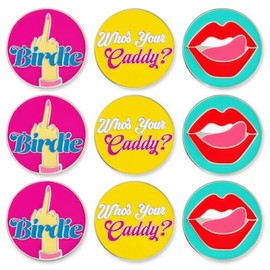 PinMart's Birdie Golf Accessories for Women 9 Piece Ball Marker Set